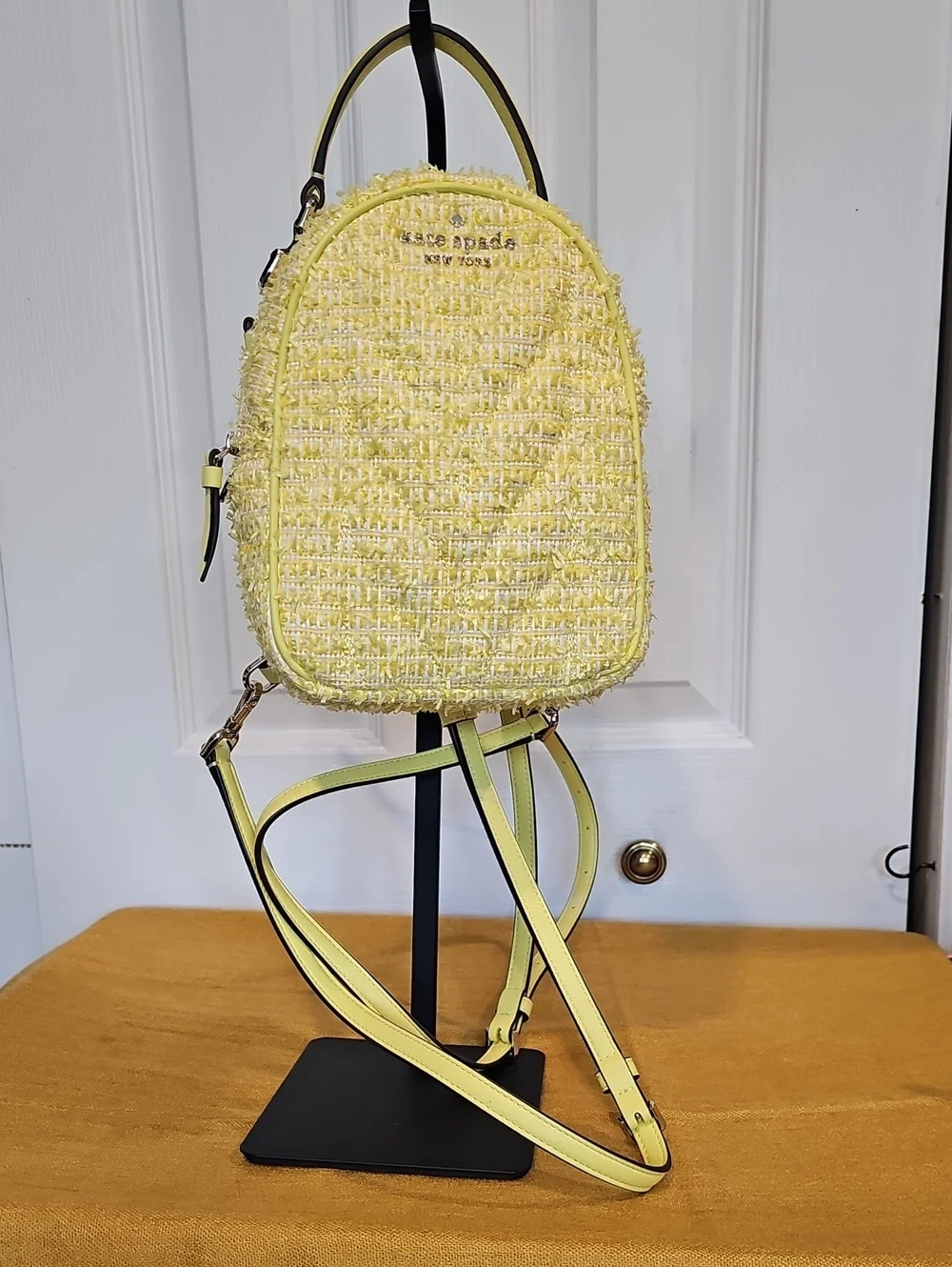 KATE SPADE Briar Lane Yellow Quilted Summer Td Mini Convertible Backpack NWOT